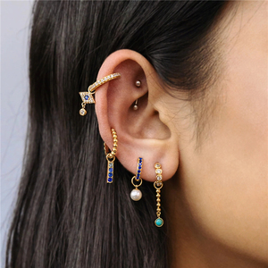 Accesorios DIY para Joyería: Nuevos Dijes de Plata de Ley 925 con Estrella, Luna, Circonita y Perlas para Pendientes de Aro - Product Image 3