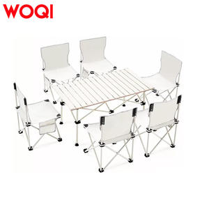 Mesa Plegable para Exteriores Woqi 95x52cm, Marco de Aluminio, Base Cruzada, Rectangular, Portátil, para Camping y Comedor - Product Image 4