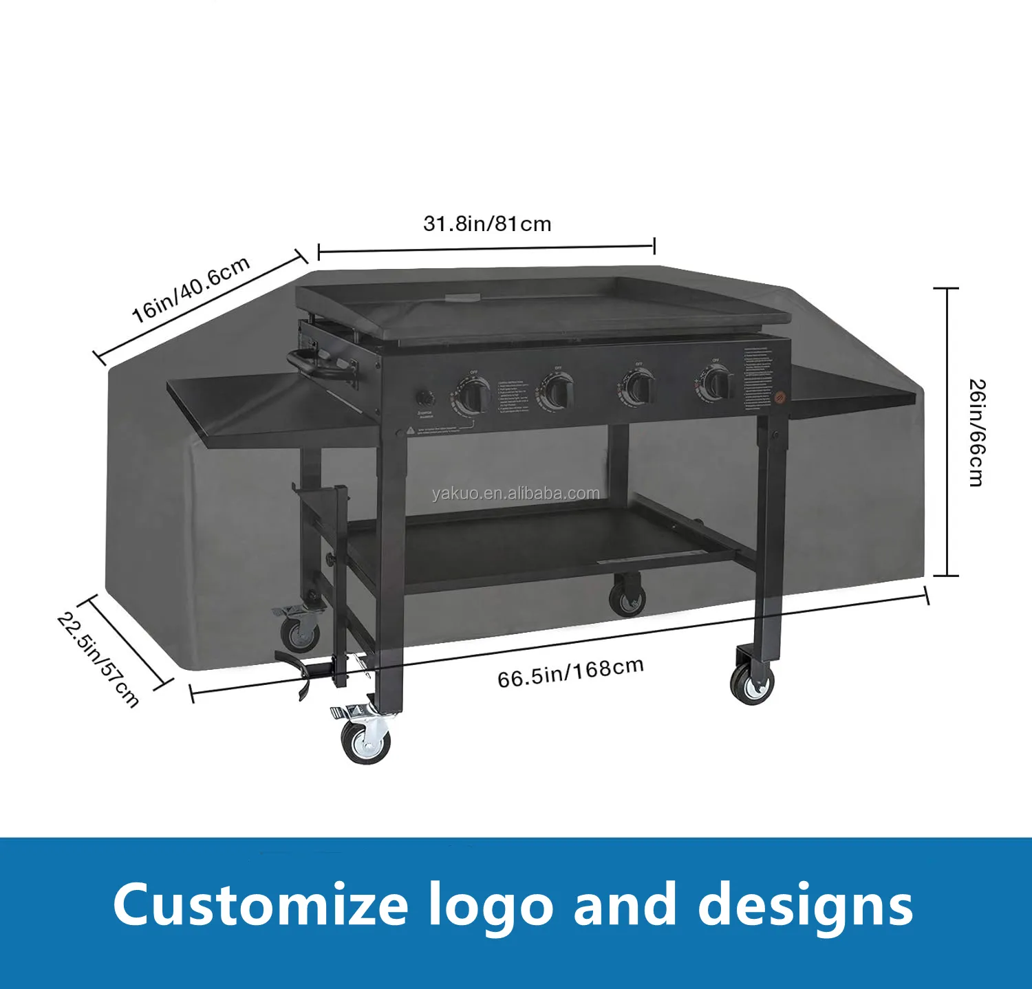 Couverture de gril de barbecue 600D robuste 36 pouces couverture de plaque chauffante pour Blackstone étanche Anti-Uv