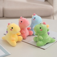 12cm Kawaii Mini doux dinosaure en peluche porte-clés chaud coton animaux jouets sac breloque décor pendentif peluche peluche poupée