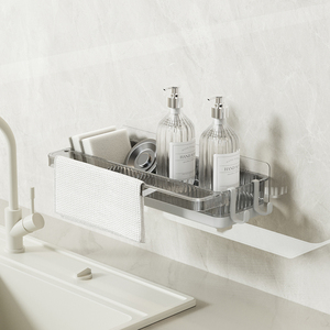 Organizador Multiusos de Pared, Adhesivo, Resistente a la Oxidación, Sin Perforaciones, con Zonas de Drenaje, <span class=keywords><strong>para</strong></span> Cocina y Baño - Product Image 6