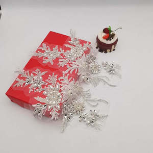 Cristal blanc strass corsage Patch français perle bricolage accessoires de mariage Applique à la main Bejeweled robe de mariée amélioration - Product Image 2