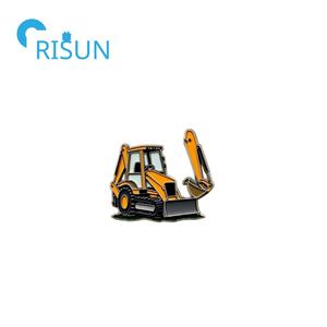 Broche de camion tracteur excavatrice en métal personnalisée Mini pelleteuse pelleteuse Épinglette en émail Épingle de revers jaune pour pelleteuse insigne de goupille - Product Image 5