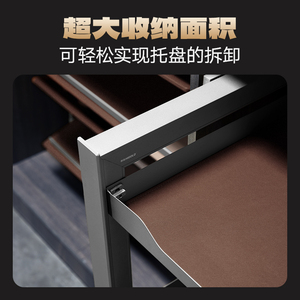 ชั้นวางรองเท้าแบบติดผนังสีเทาหรูหราพรีเมียม HANGGUO รางเลื่อน Hettich สีเทาพรีเมียม อุปกรณ์เสริมสำหรับตู้ครัว - Product Image 3