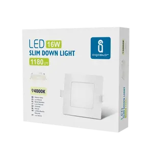 Downlight LED empotrable ultrafino de 16W con luz natural, ideal para iluminación ambiental eficiente en espacios interiores. - Product Image 3