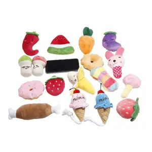 Wholesale Combination Puppy Toy Pack Cute Funny Chew Plush Pet Dog Toy Set Stuffed Soft Squeaky Interactive Dog Plush Toy Bulk