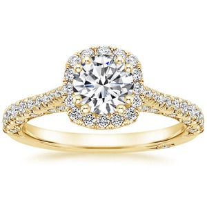 Bague de fiançailles élégante en or pour femme, pierre scintillante, bijou de mariage ou d'anniversaire, cadeau - Product Image 2