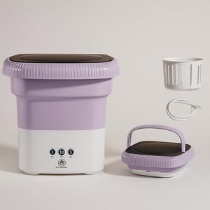Lavadora Eléctrica Semiautomática Plegable para Ropa Pequeña, Ropa de Bebé, Lavadora/Secadora Portátil Apilable para Viviendas Individuales - Product Image 2