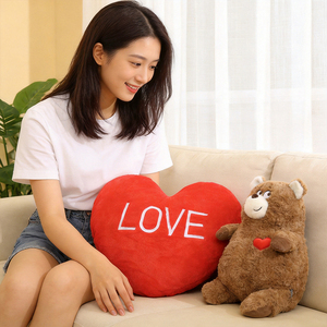 Oso y Corazón Reversibles <span class=keywords><strong>de</strong></span> Peluche: Almohada <span class=keywords><strong>de</strong></span> Juguete al por Mayor, <span class=keywords><strong>Regalo</strong></span> Romántico <span class=keywords><strong>para</strong></span> el Hogar, Sofá, Dormitorio, <span class=keywords><strong>para</strong></span> Parejas y Enamorados - Product Image 6