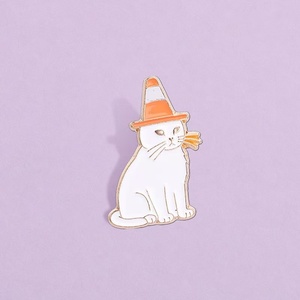 Barrière décorative en métal motif chaton mignon, en alliage de zinc émaillé, nickelé noir, imprimée UV, <span class=keywords><strong>pour</strong></span> un obstacle routier amusant - Product Image 1