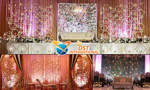 ฉากหลังงานแต่งงานแบบโลหะติดผนัง ดีไซน์เพชรทันสมัย สวยงามที่สุดจากสหรัฐอเมริกา สำหรับตกแต่งเวทีงานแต่งงาน - Product Image 3