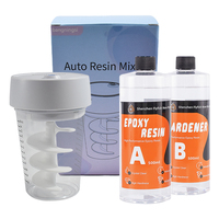 Kit de mélange de résine avec mélangeur de résine électrique automatique et résine époxy transparente 1:1