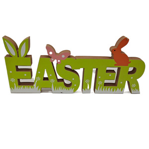 Nuevas <span class=keywords><strong>Manualidades</strong></span> <span class=keywords><strong>para</strong></span> Fiesta de <span class=keywords><strong>Pascua</strong></span>, Conejo de Madera Contrachapada Hecho a Mano, Estilo Nórdico, Decoración Ecológica <span class=keywords><strong>para</strong></span> el Hogar, 29.5x13x1.5cm, Marca XIANPING XP-WD1220 - Product Image 2