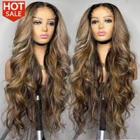 Peluca frontal de encaje HD sin pegamento, rizada profunda, rubia miel con reflejos, 13x6, cabello humano virgen, pre-arrancada, línea de cabello natural para mujer, venta al por mayor