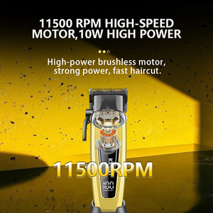 Cortadora de Pelo Profesional Kemei KM-90-4 con Cuchilla DLC, Motor de Alta Velocidad, Herramienta de Corte para Peluqueros, Base de Carga Dual USB - Product Image 6