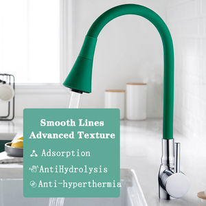 Moderno Macaron multicolore Silicone tubo di gomma <span class=keywords><strong>rubinetto</strong></span> acqua calda miscelatore lavello cucina flessibile tirare Torneira cucina - Product Image 2