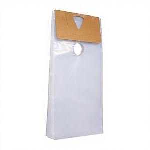 100-<b>Pack</b> Custom Gravure Printed Clear Recyclable Plastic Door Hanger Shrink <b>Bags</b> Flexiloop Waterproof Secure 6x12 for Newspaper - Product Image 2