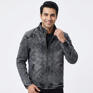 Custom <b>Cropped</b> Style 100% Raw Cotton <b>Denim</b> <b>Jacket</b> For Men Front Button Closure Winter Jeans With Pockets <b>Jacket</b> For Man - Product Image 1