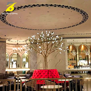 Lustre artistique <span class=keywords><strong>en</strong></span> forme d'arbre fleuri, magnolia contemporain pour plafond haut et atrium - Product Image 6