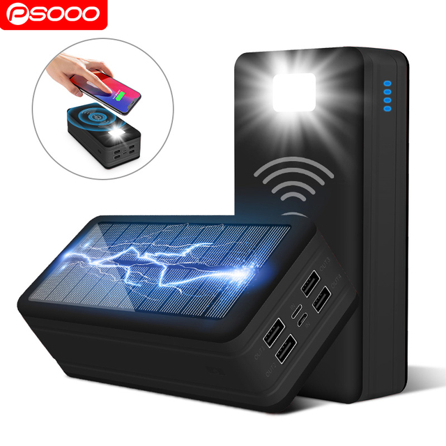 Oraimo Camping Portable 40000mah Waterproof Charger Panel Light Powerbank 20000mah Solar Wireless Power Banks for Mobile Phones