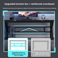 Bureau d'ordinateur moderne et épuré en aluminium, réglable et écologique, idéal pour la maison, le bureau, les étudiants, la chambre à coucher, le lit et le gaming, pratique pour…