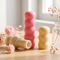 Emballage cosmétique en plastique de qualité supérieure OEM, tube à lèvres vide, conteneur de baume à lèvres de luxe, style dopamine, rose jaune, 2g