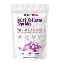 Poudre de beauté QEM OEM ODM aux peptides de collagène naturels multiples, antioxydants, protéines, acide hyaluronique, biotine et vitamine C