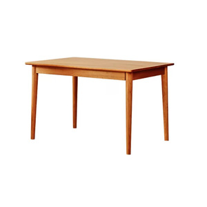 Table à manger extensible <span class=keywords><strong>en</strong></span> bois massif cerisier avec extension latérale simple, design minimaliste nordique pour petite maison - Product Image 5