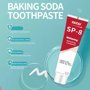 Dentifrice blanchissant personnalisé en gros au bicarbonate de soude SP-8, menthe verte, haleine fraîche, élimine les taches dentaires, protège les gencives, soin buccal - Product Image 2