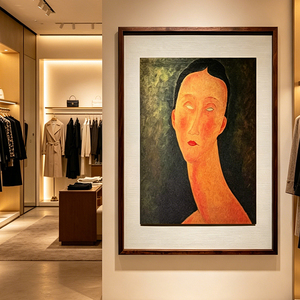 Custom Metal <strong>Framed</strong> Amedeo Modigliani Portrait <strong>Canvas</strong> <strong>Print</strong> Abstract Vintage Wall Art for Home Living Room Bedroom Decor - Product Image 3