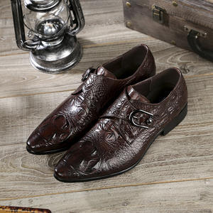 Chaussures habillées en cuir pour hommes de haute qualité, neuves, à semelle épaisse, bout rond, en cuir véritable, chaussures décontractées pour mariage - Product Image 2