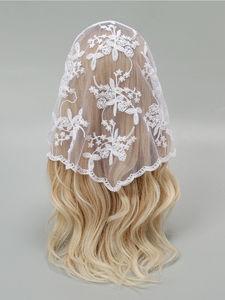 Nouveau foulard en dentelle ajourée, broderie fine, foulard pour <span class=keywords><strong>cheveux</strong></span>, bandeau vintage, couleur unie, foulard triangulaire, <span class=keywords><strong>bandana</strong></span> en dentelle pour femmes - Product Image 5