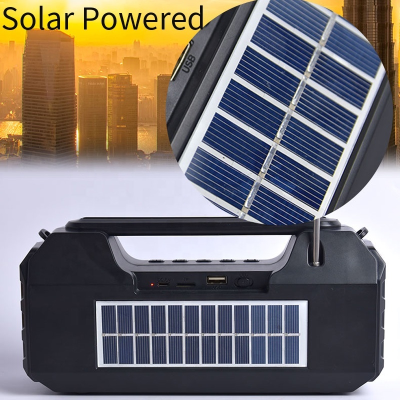 200Hours TWS Outdoor Solar Powered Wireless Solar Charging Bluetooth Speaker FM Radio LED Flashlight Solar bluetooth Speaker · image 2