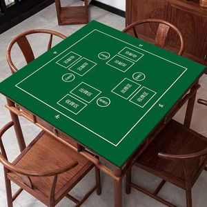 Tapete de mesa de terciopelo cristalino de tierra diatomeas, patrón de cuadrícula cuadrada, poliéster resistente al desgaste para juegos de cartas de Mahjong - Product Image 1
