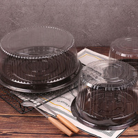Boîte à gâteau jetable de 8 pouces, forme personnalisée, en plastique PE de qualité alimentaire, pour pâtisserie, pain, sushi, salade, sucre – Utilisation polyvalente, sur mesure