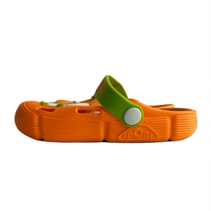 Ciabatte con Cinturino Arancione e Verde per Donne, Suola da 15mm Antiscivolo, Scarpe Sportive Estive con Punta Aperta in EVA - Product Image 1