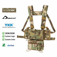 Panneau de poitrine tactique léger modulaire avec pochette amovible et ceinture abdominale entièrement réglable