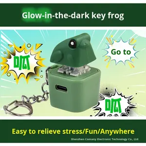 Nuovo Gioco Elettronico a Forma di Rana con Luce LED e Suono per Alleviare lo Stress, Portachiavi in Plastica Stile Rana Sonora - Product Image 5