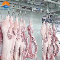 Ligne de production d'abattage de porcs automatique en acier inoxydable à économie d'énergie, équipement complet d'abattoir de porcs, moteur personnalisé pour la viande de porc