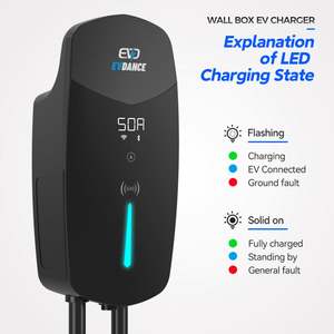 Tipo 2 7KW 11KW 22KW Caja de pared 32 Amp AC RFID App IP 65 Evse Wallbox Coche eléctrico Estación de carga EV montada en el piso Cargador EV - Product Image 6