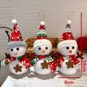Venta al por mayor de adornos de Navidad Mini muñeco de nieve figuritas y muñeco de nieve gordito establece adornos de espuma para el cuerpo - Product Image 1