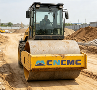 Rouleau compresseur vibrant à tambour unique CNCMC TRSH06, force 85KN, largeur de tambour 1520mm, 6 tonnes, type cabine, pour compactage de sol et d'asphalte