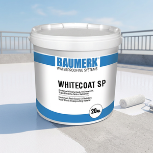 BAUMERK WHITECOAT SP Acrylic Based UV Resistant Super Elastic <b>Waterproof</b> Durable Eco-Friendly High Strength Floor Coating White - Product Image 4