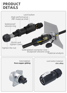SL20 M20 IP67 không thấm nước 3-pin thiết bị đầu cuối Adapter với vít cắm Push Snap LED ánh sáng kín hộp nối cho năng lượng mặt trời hệ thống điện - Product Image 5
