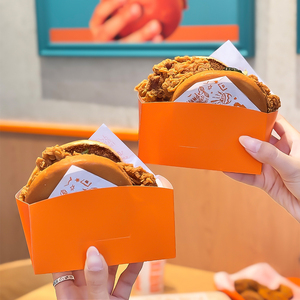 กล่องกระดาษคราฟท์สำหรับอาหารจานด่วนแบบกำหนดเอง กล่องกระดาษคราฟท์แบบใช้แล้วทิ้งสำหรับบรรจุภัณฑ์เบอร์เกอร์ - Product Image 2