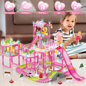 Vendita calda casa delle bambole per bambini per ragazze con auto da corsa pista di auto da corsa giocattolo casa delle bambole - Product Image 5