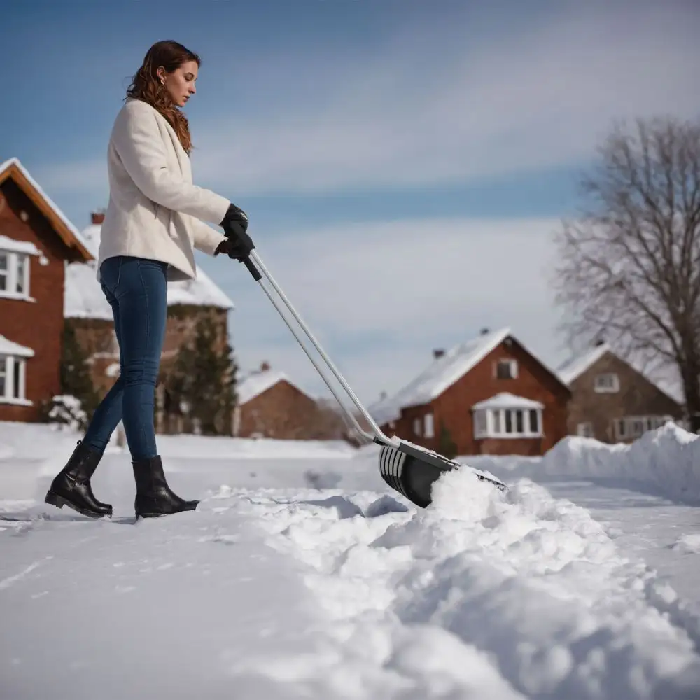 Arbeitersparende Kooperation ergonomischer Stahlgriff Dach und Straße Schneeschaufel Kunststoff Schneeschubber und -raupe für effiziente Reinigung