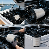   Élément de filtre à air marin Penta pour groupe électrogène moteur D13B GMP, yacht diesel, pièce de rechange haute performance