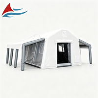 Tente de cuisine extérieure personnalisable avec tissu Oxford en PVC pour utilisation sur le terrain, stockage logistique, abri d'urgence - Toutes saisons