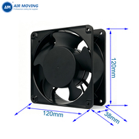 Ventilateur axial électrique AM12038H1 220V AC 120x120x38mm 12038 avec roulement à billes, pales réglables, OEM ODM